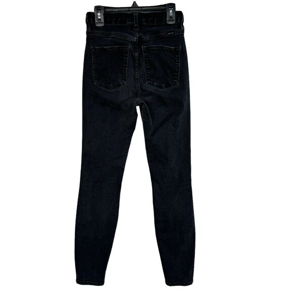 H&M &Denim SZ 25 Super Skinny Ankle Jeans High-Waist Stretch Black Wash Womens - Picture 3 of 9